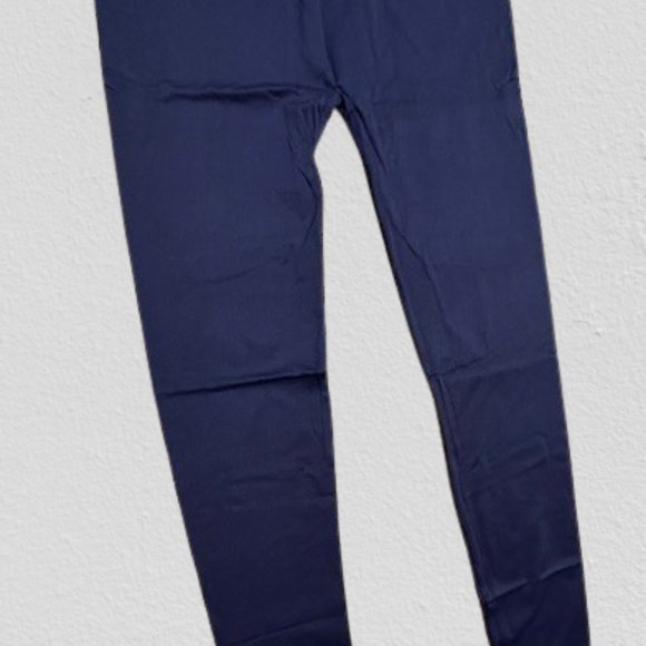 New Mix Pants - Navy Blue Seamless Plus Size Full Length Leggings
